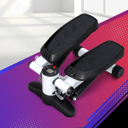 Mini Stepper with Resistance Rope Aerobic Trainer 150KG White Sports & Fitness Kings Warehouse 