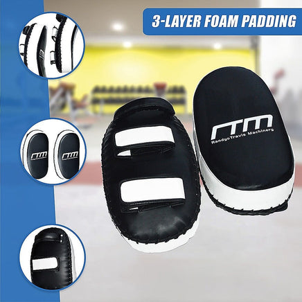 MMA Kick Boxing Pads Curved Strike Shield Muay Thai Punching Focus Pad Sports & Fitness Kings Warehouse 