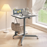 Mobile Home Office Sit and Stand Desk With Tilting Desktop Kings Warehouse 