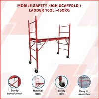 Mobile Safety High Scaffold / Ladder Tool -450KG Kings Warehouse 