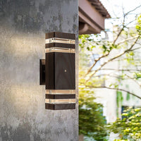 Modern 12" LED Up Down Wall Light dual Lamp Fixtures Outdoor Dusk to Dawn Sensor Home & Garden Kings Warehouse 