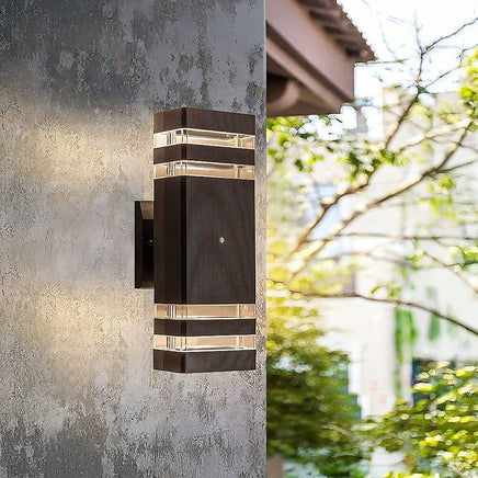 Modern 12" LED Up Down Wall Light dual Lamp Fixtures Outdoor Dusk to Dawn Sensor Home & Garden Kings Warehouse 