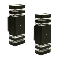 Modern 12" LED Up Down Wall Light dual Lamp Fixtures Outdoor Dusk to Dawn Sensor Home & Garden Kings Warehouse 