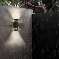 Modern 12" LED Up Down Wall Light dual Lamp Fixtures Outdoor Dusk to Dawn Sensor Home & Garden Kings Warehouse 