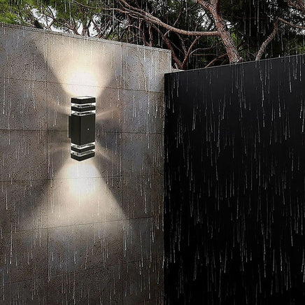 Modern 12" LED Up Down Wall Light dual Lamp Fixtures Outdoor Dusk to Dawn Sensor Home & Garden Kings Warehouse 