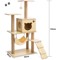 Modern Multi-Level Cats Tree Kittens Scratching Posts Sisal Rope Soft Nest Bed Cat Furniture Tree cat supplies Kings Warehouse 