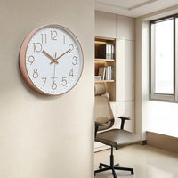 Modern Rose Gold Wall Clock – Silent Non-Ticking Quartz Battery Operated Design Home & Garden Kings Warehouse 