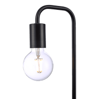Modern Table lamp Desk Light Timber Base Bedside Bedroom Black KingsWarehouse 