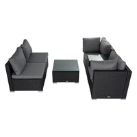 Modular Outdoor Wicker Lounge Set Afterpay Day Kings Warehouse 