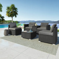 Modular Outdoor Wicker Lounge Set Afterpay Day Kings Warehouse 