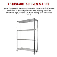 Modular Wire Storage Shelf 1200 x 450 x 1800mm Steel Shelving Furniture Kings Warehouse 