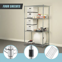 Modular Wire Storage Shelf 1200 x 450 x 1800mm Steel Shelving Furniture Kings Warehouse 