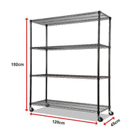 Modular Wire Storage Shelf 1200 x 450 x 1800mm Steel Shelving Furniture Kings Warehouse 