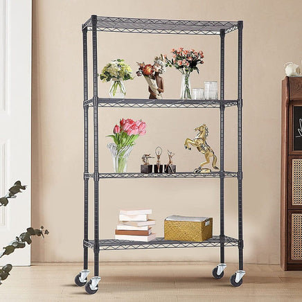 Modular Wire Storage Shelf 1200 x 450 x 1800mm Steel Shelving Furniture Kings Warehouse 