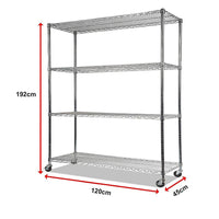 Modular Wire Storage Shelf 1200 x 450 x 1800mm Steel Shelving Furniture Kings Warehouse 