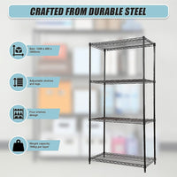 Modular Wire Storage Shelf 1200 x 450 x 1800mm Steel Shelving Furniture Kings Warehouse 
