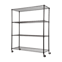 Modular Wire Storage Shelf 1200 x 450 x 1800mm Steel Shelving Furniture Kings Warehouse 