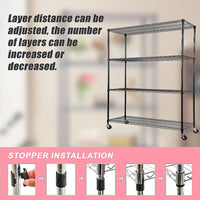 Modular Wire Storage Shelf 1200 x 600 x 1800mm Steel Shelving Furniture Kings Warehouse 