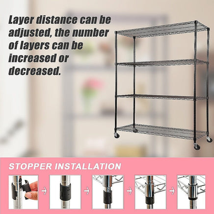 Modular Wire Storage Shelf 1200 x 600 x 1800mm Steel Shelving Furniture Kings Warehouse 