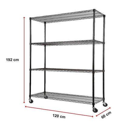 Modular Wire Storage Shelf 1200 x 600 x 1800mm Steel Shelving Furniture Kings Warehouse 