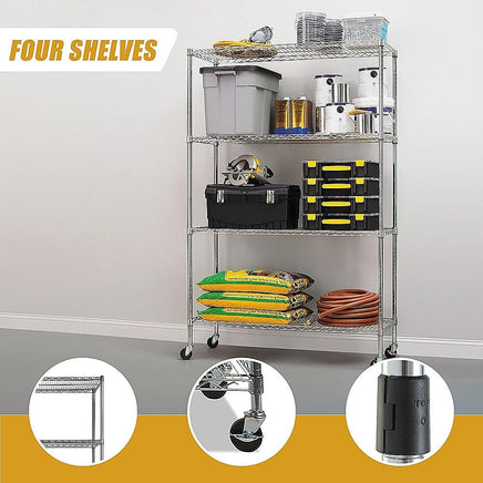Modular Wire Storage Shelf 1200 x 600 x 1800mm Steel Shelving Furniture Kings Warehouse 