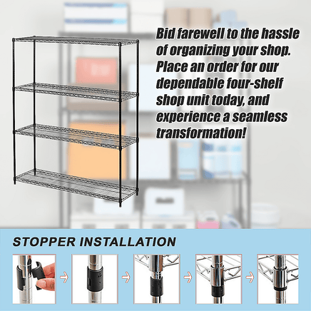 Modular Wire Storage Shelf 1500 x 350 x 1800mm Steel Shelving Furniture Kings Warehouse 