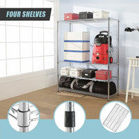 Modular Wire Storage Shelf 1500 x 350 x 1800mm Steel Shelving Furniture Kings Warehouse 