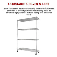 Modular Wire Storage Shelf 1500 x 350 x 1800mm Steel Shelving Furniture Kings Warehouse 