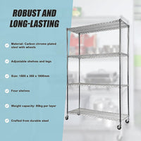 Modular Wire Storage Shelf 1500 x 350 x 1800mm Steel Shelving Furniture Kings Warehouse 