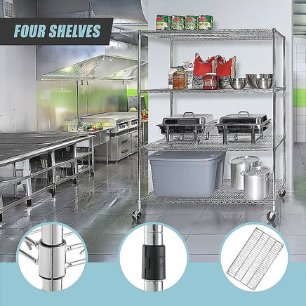 Modular Wire Storage Shelf 1500 x 350 x 1800mm Steel Shelving Furniture Kings Warehouse 