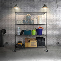 Modular Wire Storage Shelf 1500 x 350 x 1800mm Steel Shelving Furniture Kings Warehouse 