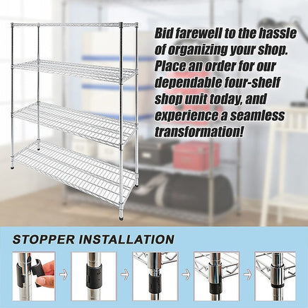 Modular Wire Storage Shelf 1500 x 350 x 1800mm Steel Shelving Furniture Kings Warehouse 