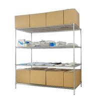Modular Wire Storage Shelf 1500 x 350 x 1800mm Steel Shelving Furniture Kings Warehouse 