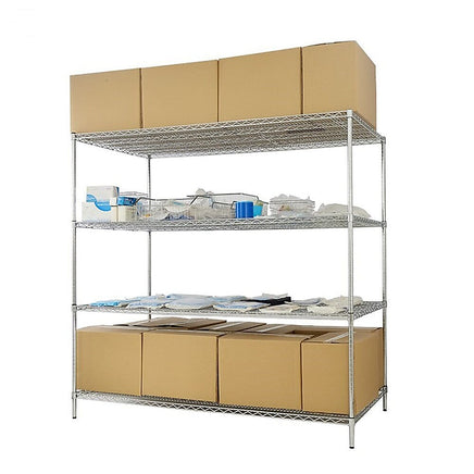 Modular Wire Storage Shelf 1500 x 350 x 1800mm Steel Shelving Furniture Kings Warehouse 
