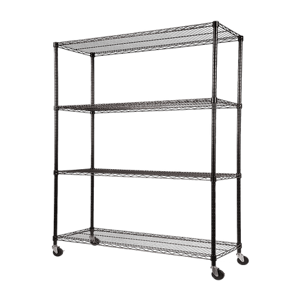 Modular Wire Storage Shelf 1500 x 350 x 1800mm Steel Shelving Furniture Kings Warehouse 
