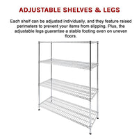 Modular Wire Storage Shelf 1500 x 350 x 1800mm Steel Shelving Furniture Kings Warehouse 
