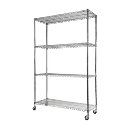 Modular Wire Storage Shelf 1500 x 450 x 1920mm Steel Shelving with Wheels Furniture Kings Warehouse