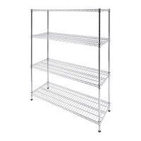 Modular Wire Storage Shelf 1500 x 600 x 1800mm Steel Shelving Furniture Kings Warehouse 