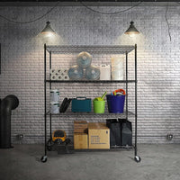 Modular Wire Storage Shelf 1500 x 600 x 1800mm Steel Shelving Furniture Kings Warehouse 