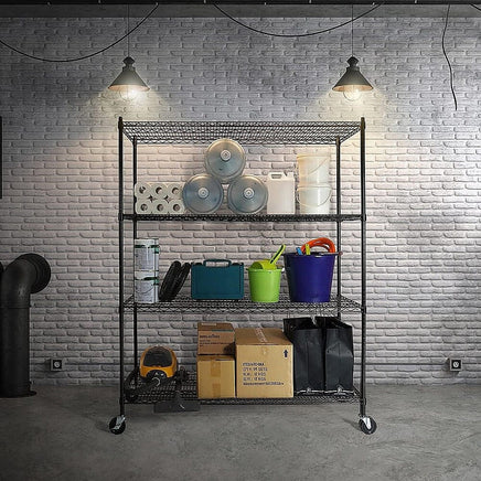 Modular Wire Storage Shelf 1500 x 600 x 1800mm Steel Shelving Furniture Kings Warehouse 