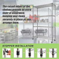 Modular Wire Storage Shelf 1500 x 600 x 1800mm Steel Shelving Furniture Kings Warehouse 