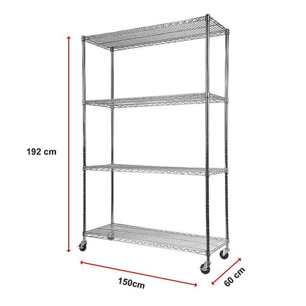 Modular Wire Storage Shelf 1500 x 600 x 1800mm Steel Shelving Furniture Kings Warehouse 