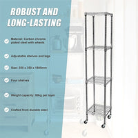 Modular Wire Storage Shelf 350 x 350 x 1800mm Steel Shelving Furniture Kings Warehouse 