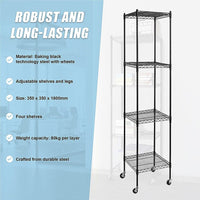 Modular Wire Storage Shelf 350 x 350 x 1800mm Steel Shelving Furniture Kings Warehouse 