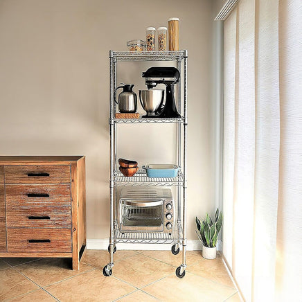 Modular Wire Storage Shelf 350 x 350 x 1800mm Steel Shelving Furniture Kings Warehouse 