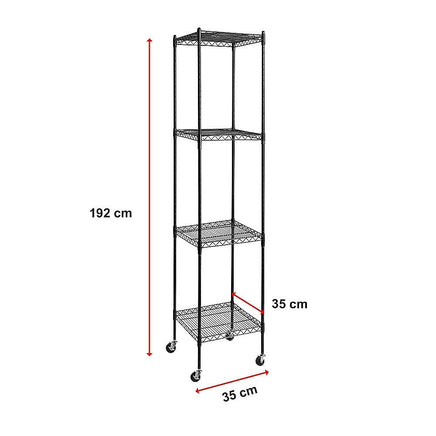 Modular Wire Storage Shelf 350 x 350 x 1800mm Steel Shelving Furniture Kings Warehouse 