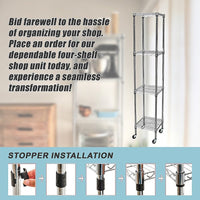 Modular Wire Storage Shelf 350 x 350 x 1800mm Steel Shelving Furniture Kings Warehouse 
