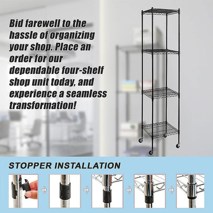 Modular Wire Storage Shelf 350 x 350 x 1800mm Steel Shelving Furniture Kings Warehouse 