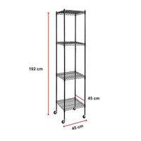 Modular Wire Storage Shelf 450 x 450 x 1800mm Steel Shelving Furniture Kings Warehouse 