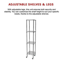 Modular Wire Storage Shelf 450 x 450 x 1800mm Steel Shelving Furniture Kings Warehouse 